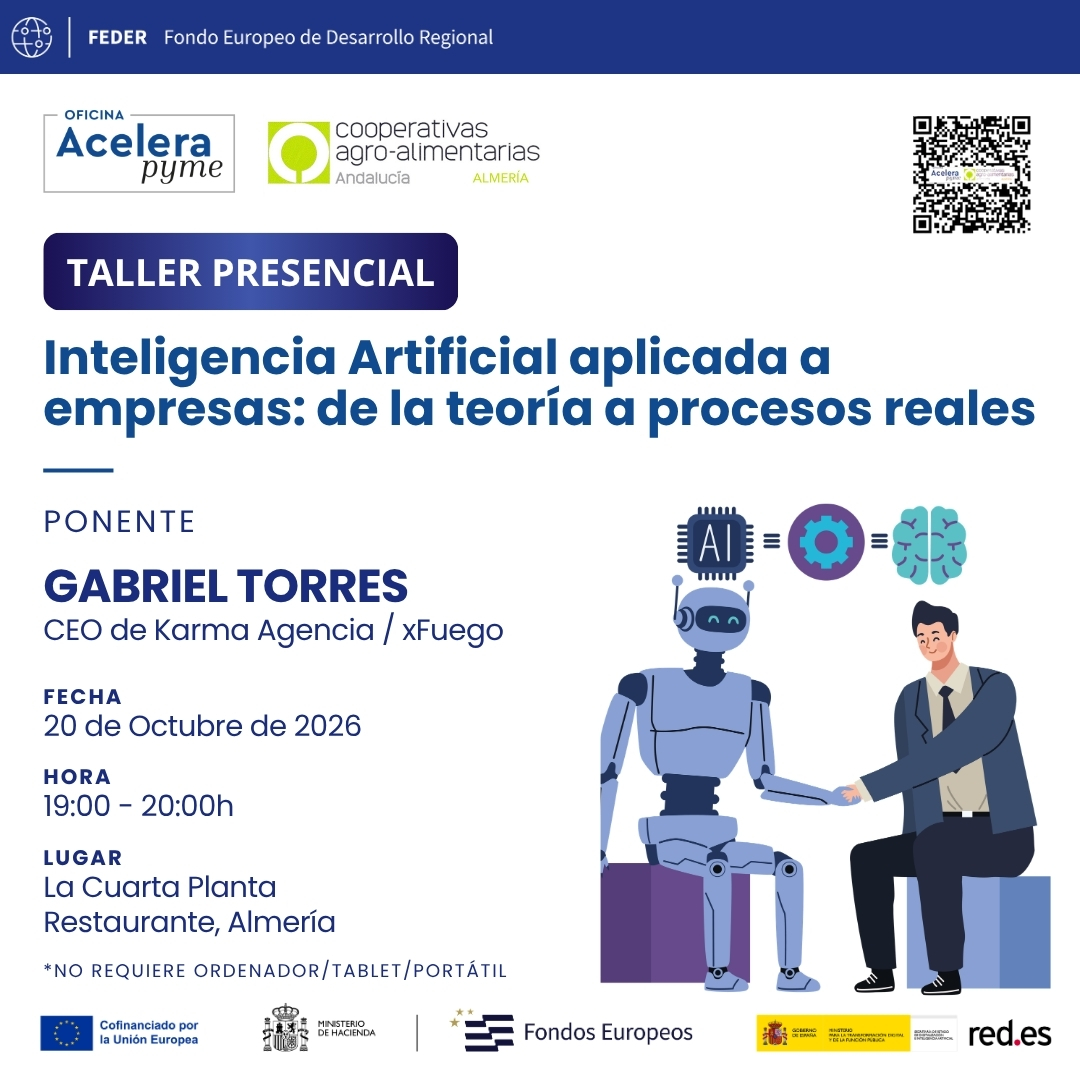 🚀 Taller presencial | Inteligencia Artificial aplicada a empresas: de la teoría a procesos reales